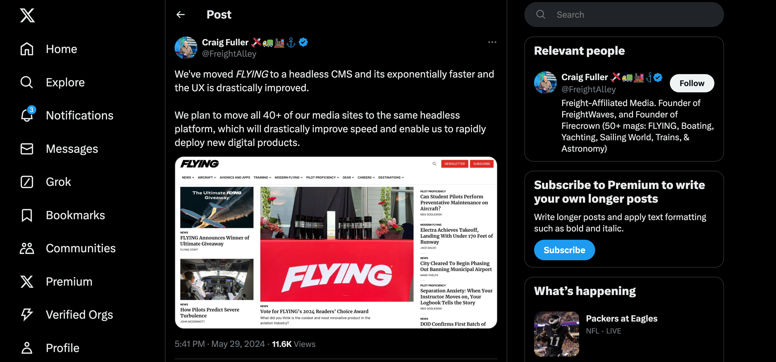 Flying Media Group's chosen brands have a few things in common. For one, they're historic media brands, which Google ranks highly. Fuller mentions "even Meta and Google have trouble competing" with such high-quality content from long-standing, authoritative websites.